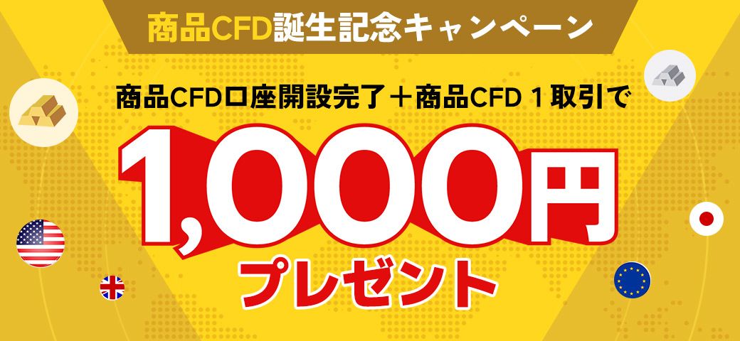 【金/ドル】商品CFD誕生記念キャンペーン【銀/ドル】（2023年9月）